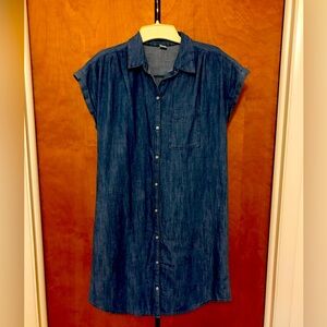Jean button down dress
